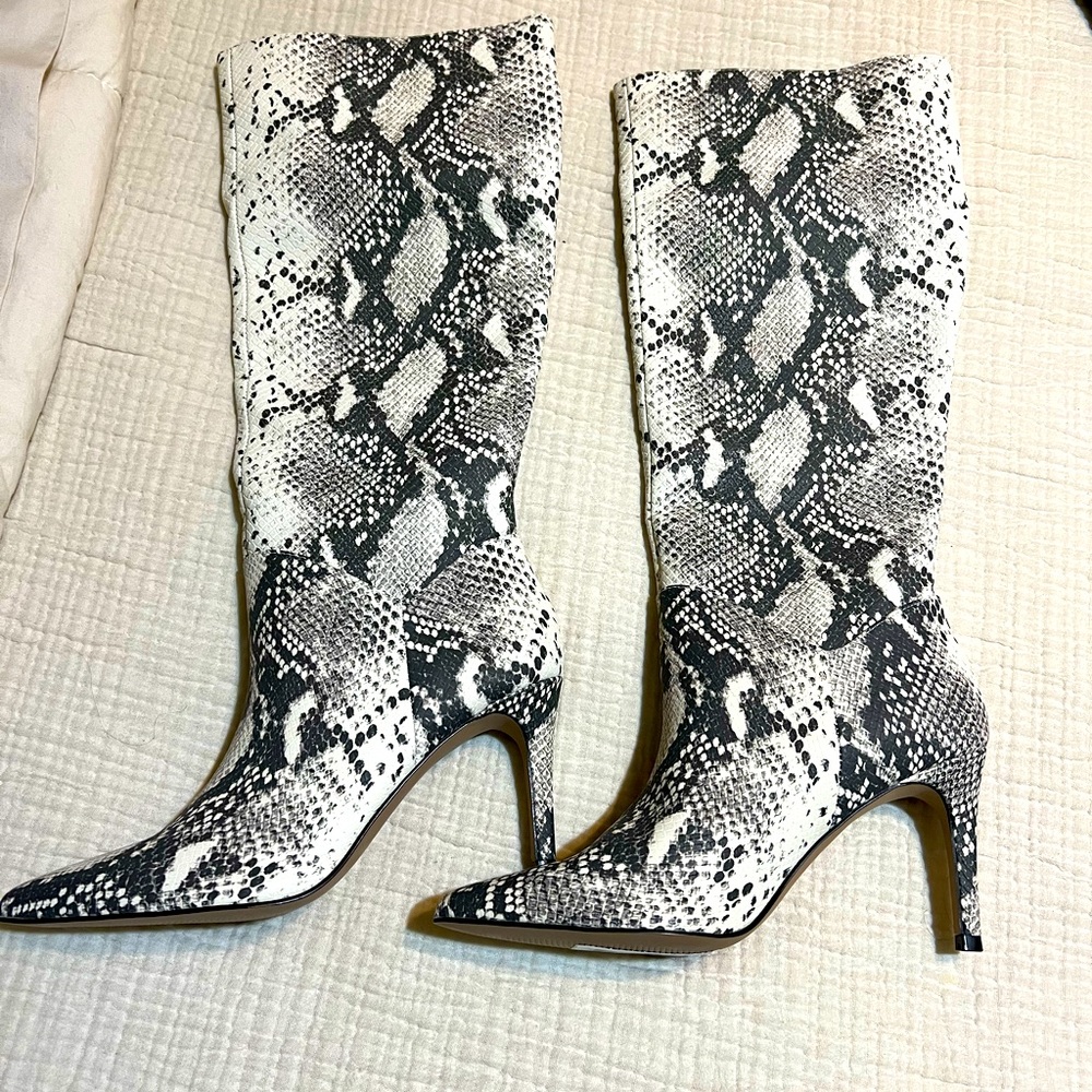 Snake print boots!